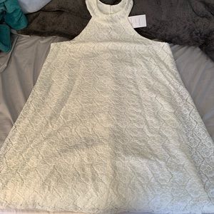 LTX Sportswear USA White lace dress mock neck dress